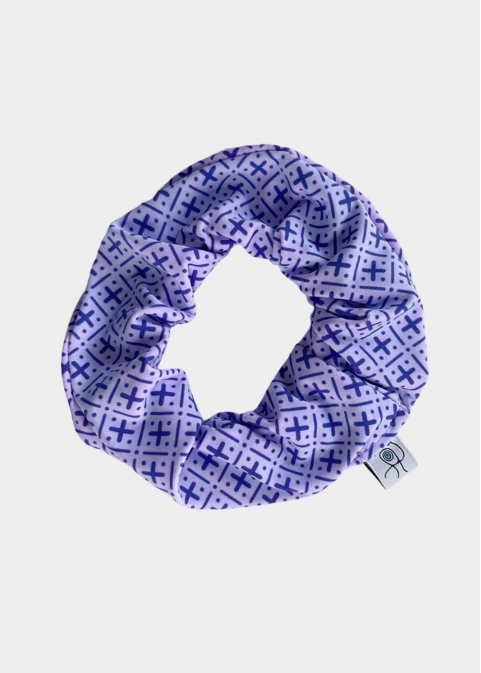 Printed Shiny Scrunchie Lilac