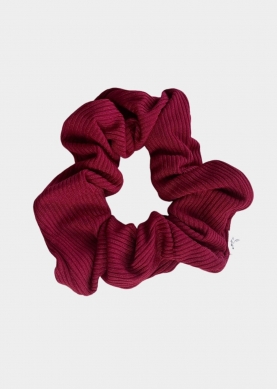 Rib Scrunchie Burgundy