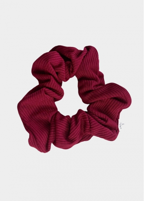 Rib Scrunchie Burgundy