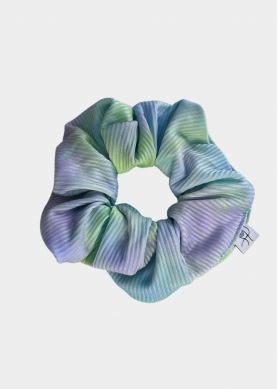 Tie Dye Rib Scrunchie Colorful