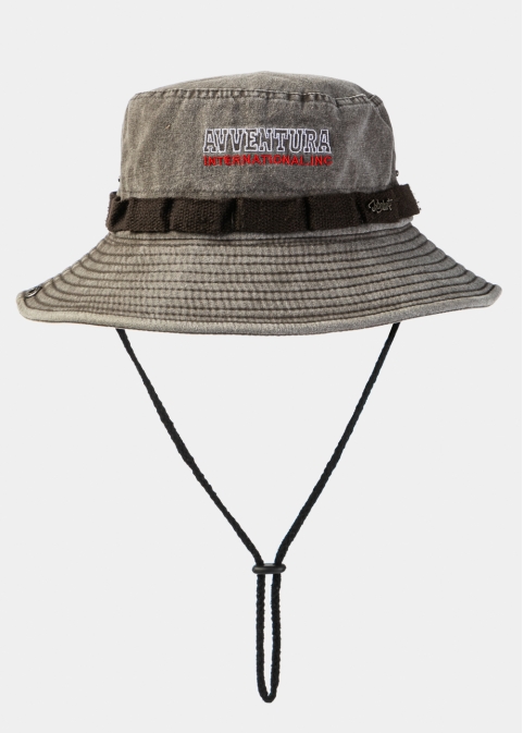 Brown Washed Cotton Bucket Hat