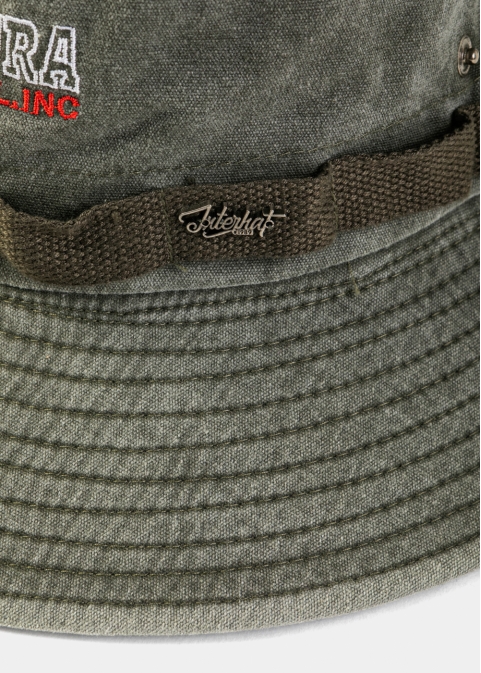 Khaki Washed Cotton Bucket Hat