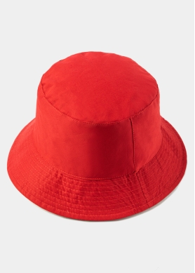 Double-Faced Bucket Hat Little Hearts Pattern & Red