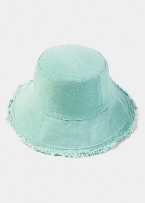 Azure Double-Faced Bucket Hat w/ Chin Strap