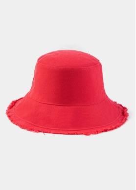 Fuchsia Double-Faced Bucket Hat w/ Chin Strap