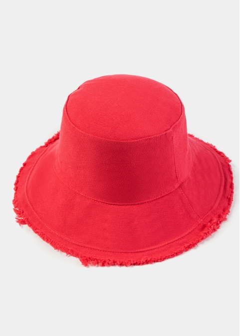Fuchsia Double-Faced Bucket Hat w/ Chin Strap