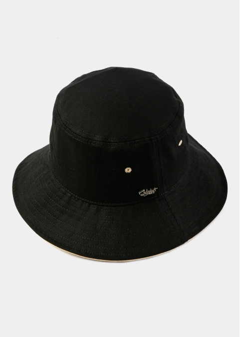 Black Bucket Hat w/ Chin Strap