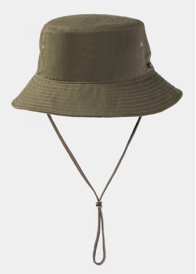 Khaki Bucket Hat w/ Chin Strap