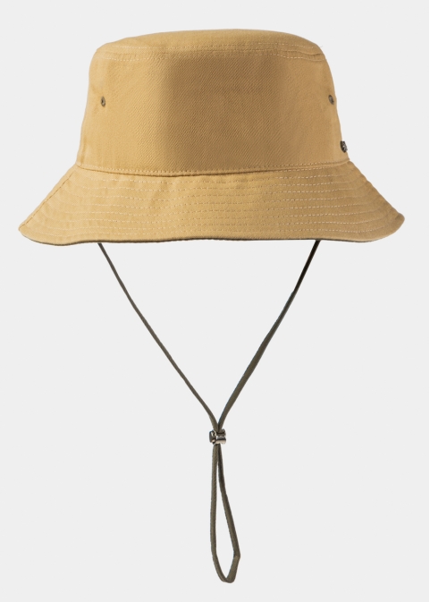 Beige Bucket Hat w/ Chin Strap