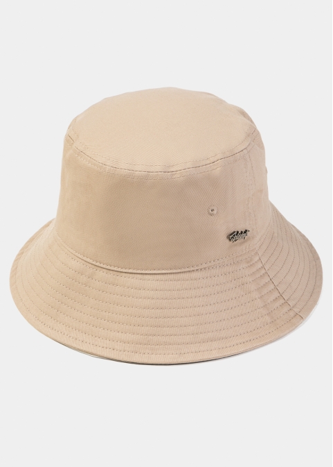 Beige Bucket Hat w/ Removable Chin Strap