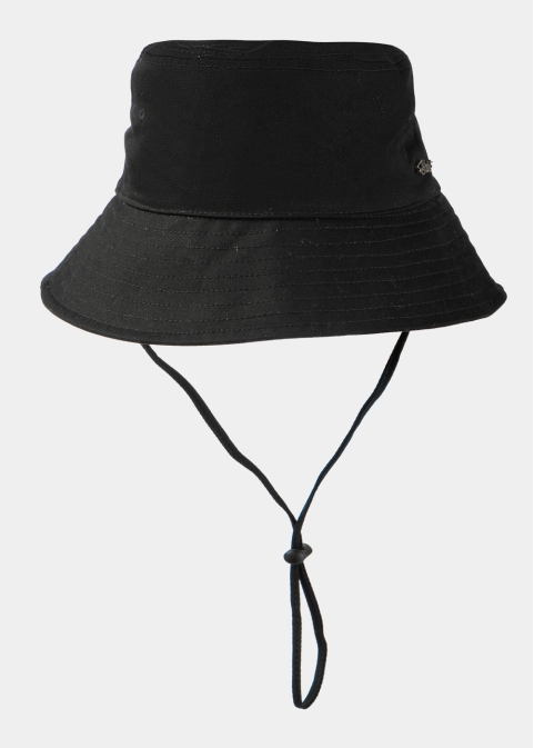 Black Bucket Hat w/ Removable Chin Strap