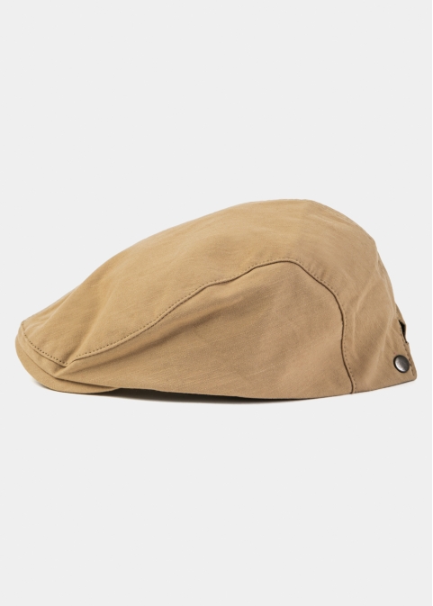 Beige Cotton Men's Cap