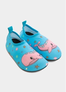 Kids Water Shoes w/ Whale Design 