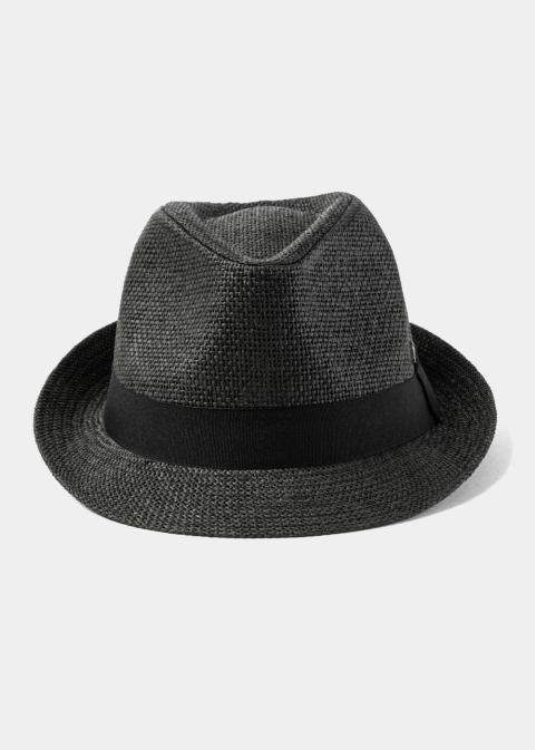 Black Fedora Hat w/ Black Hatband