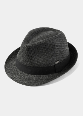Black Fedora Hat w/ Black Hatband