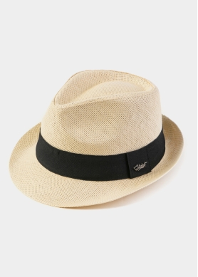 Beige Fedora Hat w/ black hatband 3