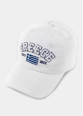 Greece Washed White w/ Greek Flag 2