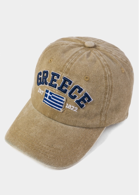 Greece Washed Beige w/ Greek Flag 2