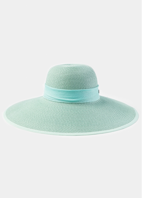 Mint Sun Hat w/ Ribbon in Tone