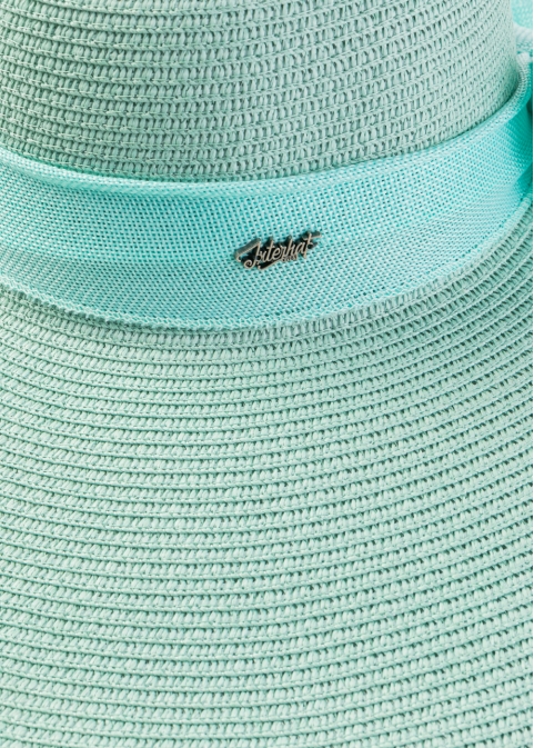 Mint Sun Hat w/ Ribbon in Tone