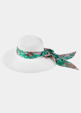 White Hat w/ Lahouri Ribbon