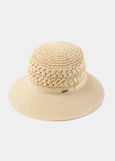 Beige Half Handmade Crochet Hat