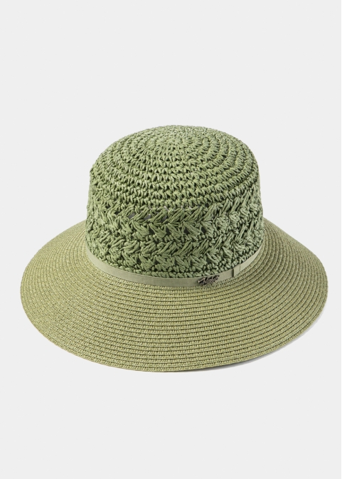 Dark Green Half Handmade Crochet Hat