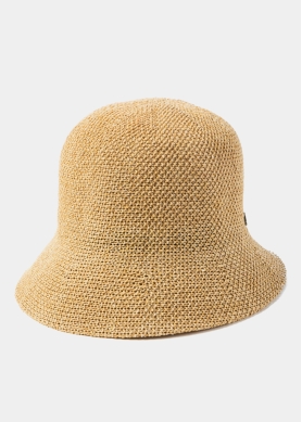 Beige Knitted Bucket Style Hat