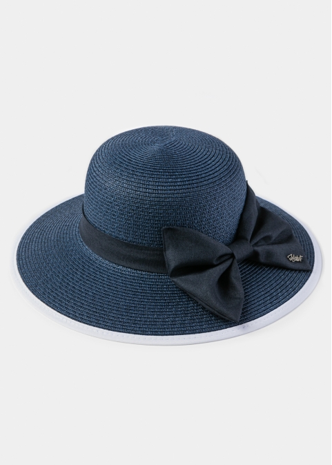 Blue Navy Hat w/ Blue Navy Bow