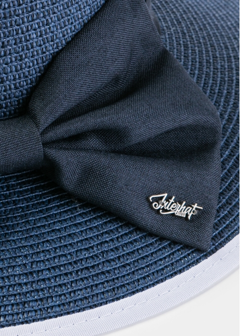 Blue Navy Hat w/ Blue Navy Bow