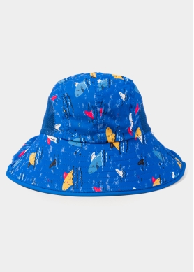 Blue Kids Bucket Hat w/ Neck Protector 