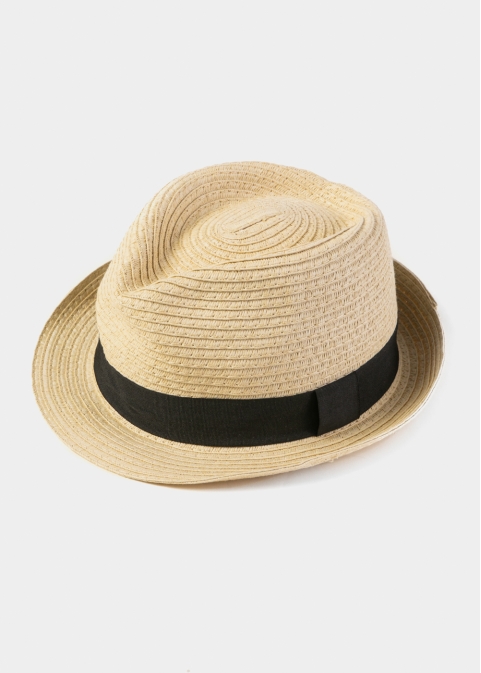 Beige Kids Fedora Hat