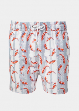 Red Koi Fishes Classic Men Swimwear
