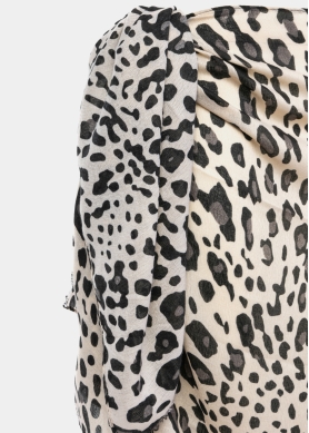 Animal print pareo w/ leopard design