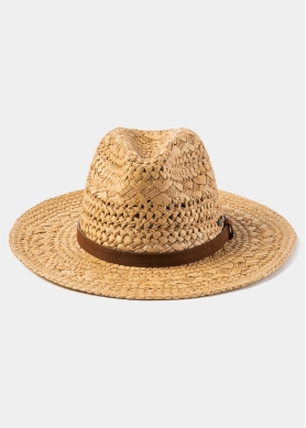 Brown Braided Panama Style Hat