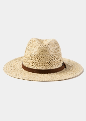 Beige Braided Panama Style Hat