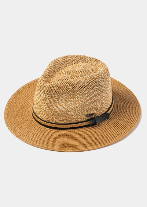 Mixed Brown Panama Style Hat