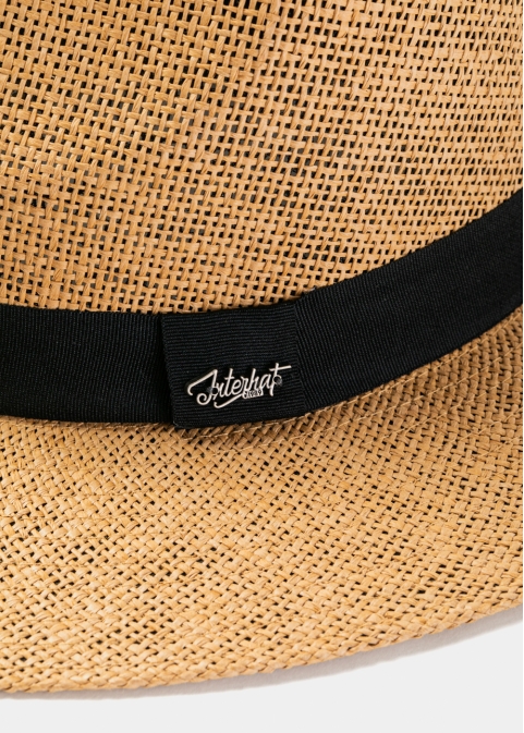 Camel Panama Style Hat w/ Black Hatband