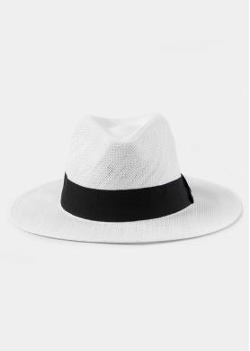 White Panama Style Hat 2