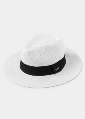 White Panama Style Hat 2