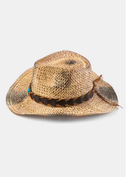 Cowboy Style Hat w/ Braided Hatband