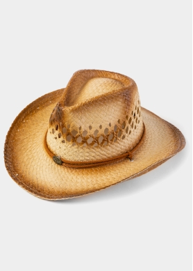 Cowboy Style Hat w/ Burnt Edges