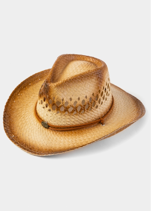 Cowboy Style Hat w/ Burnt Edges