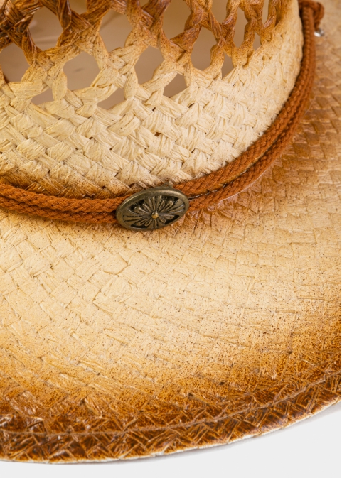 Cowboy Style Hat w/ Burnt Edges