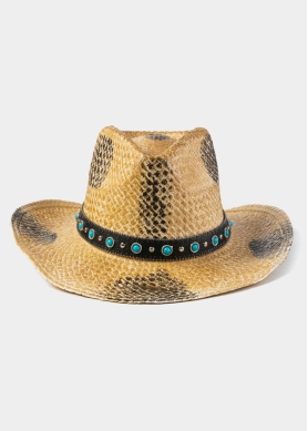 Cowboy Style Hat w/ Black Details