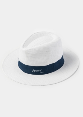White "Lemnos" Panama Hat