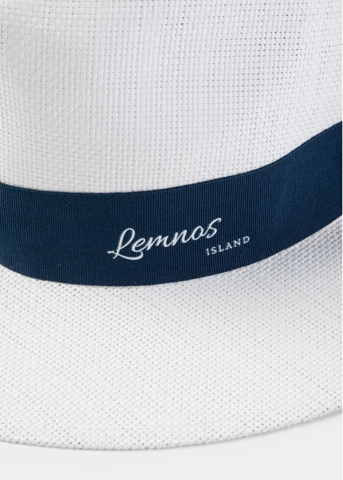 White "Lemnos" Panama Hat