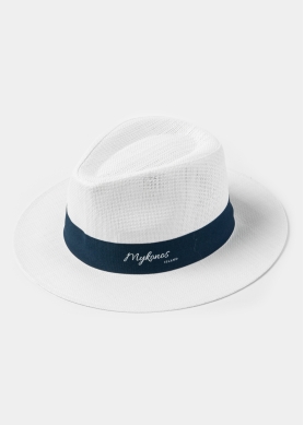 White "Mykonos" Panama Hat