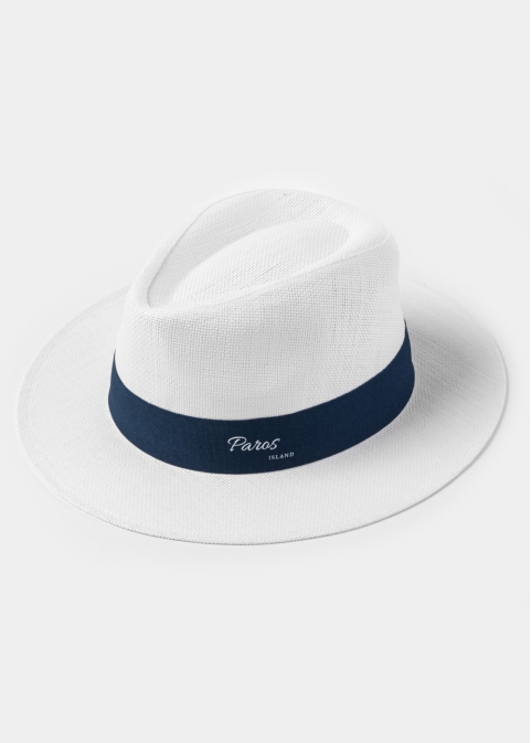 White "Paros" Panama Hat