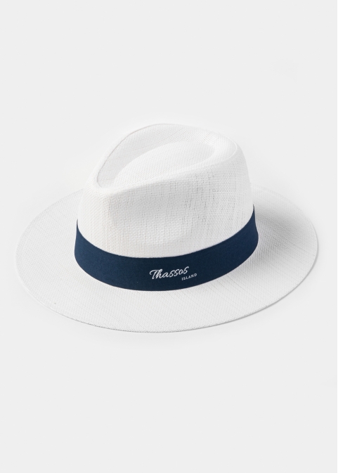 White "Thassos" Panama Hat